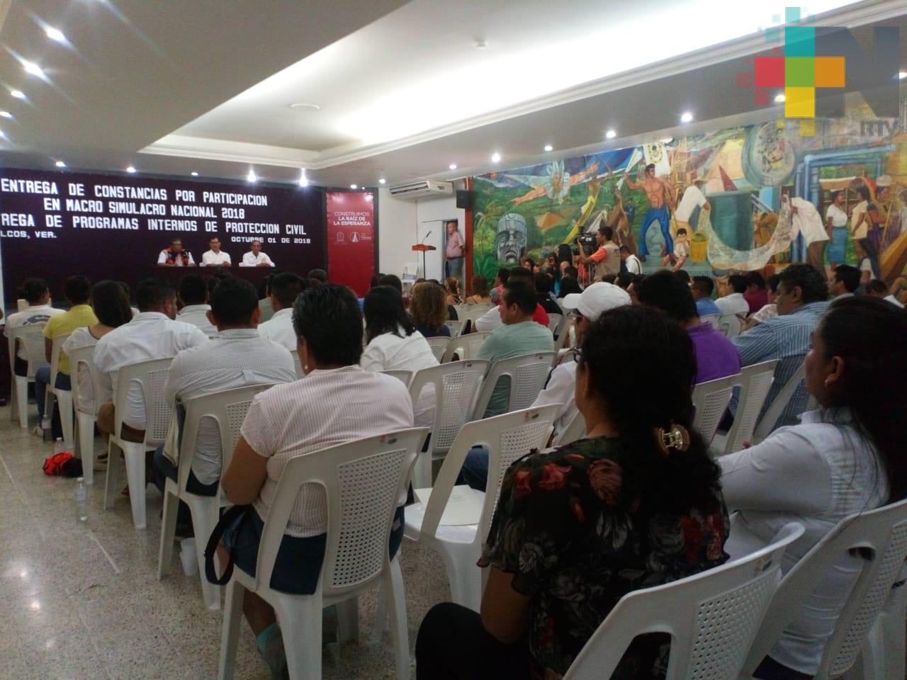 Coatzacoalcos ya cuenta con programa interno de Protección Civil