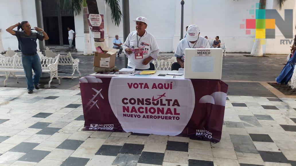 En zona Veracruz-Boca del Río instalan módulos de la Consulta Nacional sobre el NAIM