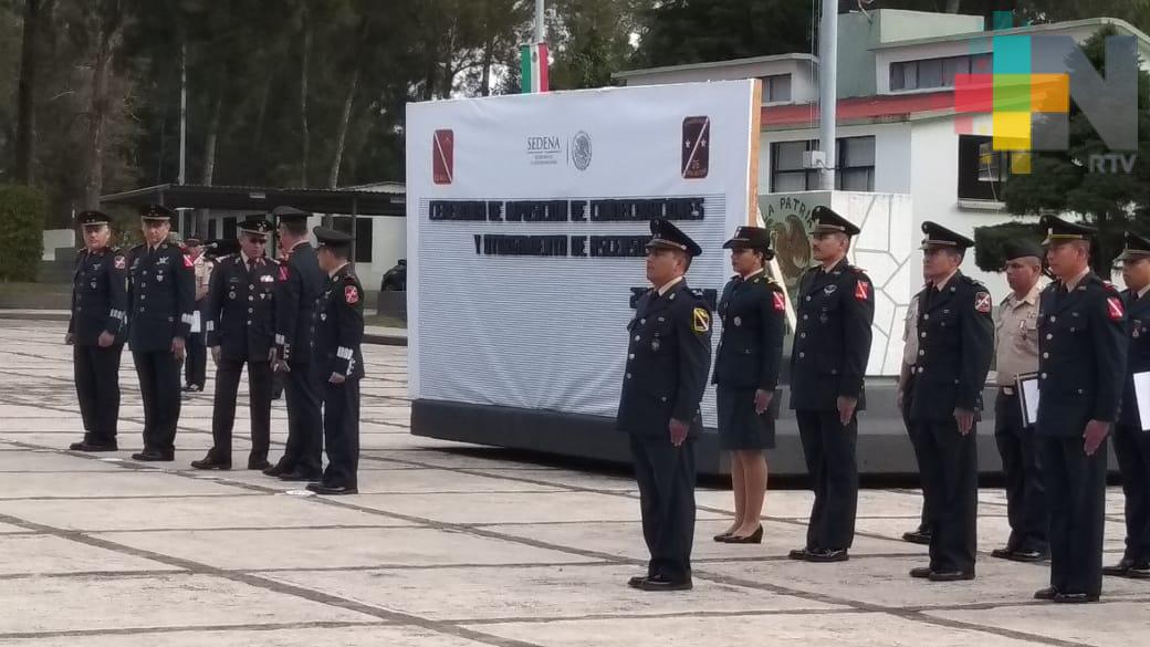 Realizan ceremonia de ascensos de oficiales y condecoraciones en todas las regiones militares de Veracruz