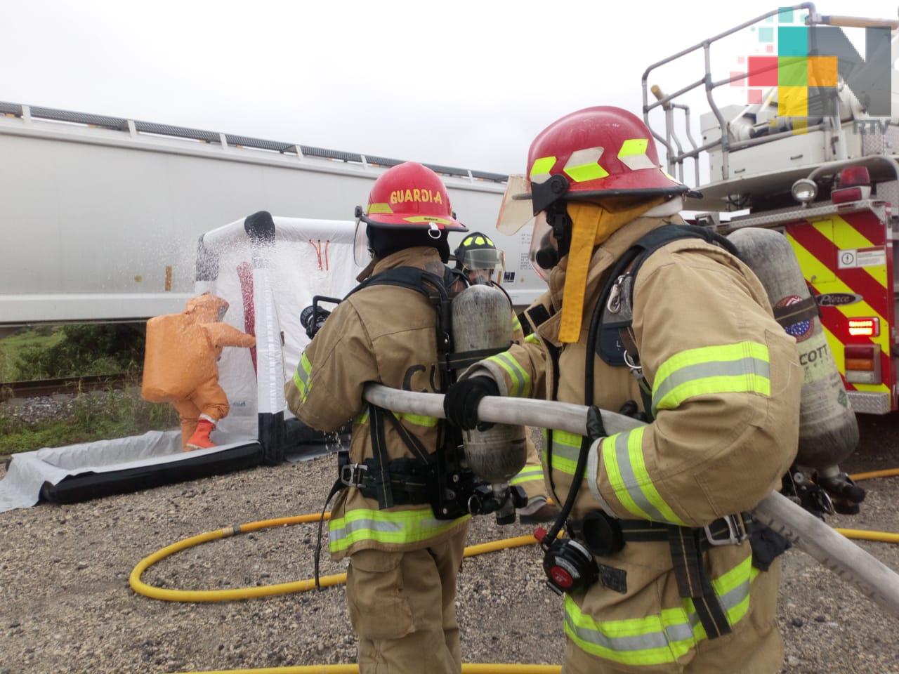 Realizan simulacro nivel 3 en la zona industrial del sur de Veracruz