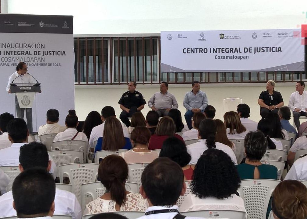 Inauguran sexto Centro Integral de Justicia, en Cosamaloapan