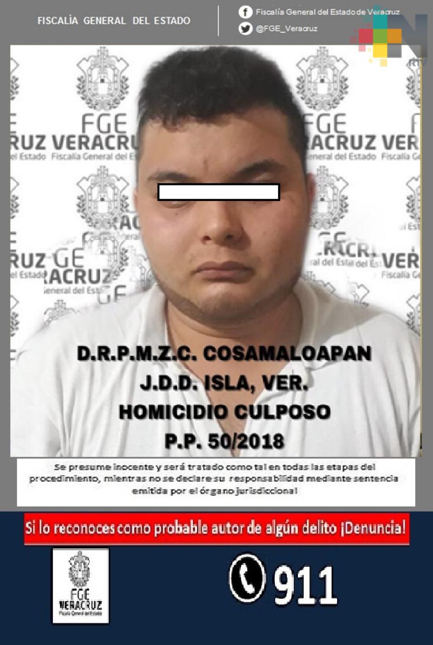 Legalizan detención de probable homicida, en San Andrés Tuxtla
