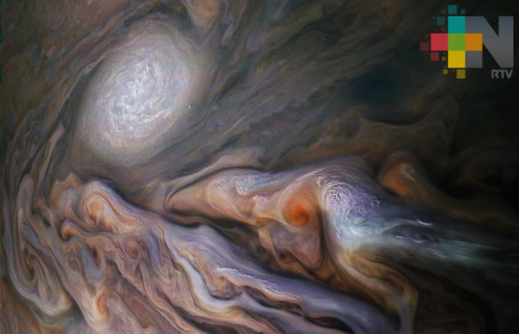 NASA muestra nuevas imágenes de fenómenos atmosféricos en Júpiter