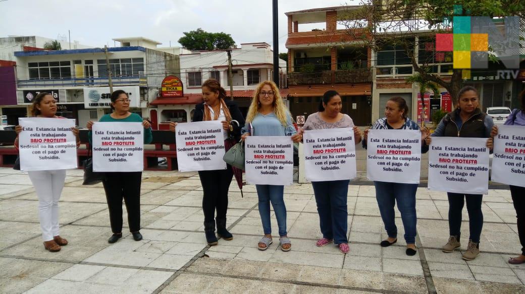 También en Coatzacoalcos protestan por falta de subsidios en guarderías de Sedesol federal