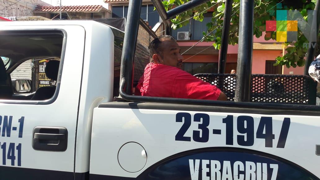 Detienen a chóferes tras choque en avenida Cuauhtémoc de Veracruz