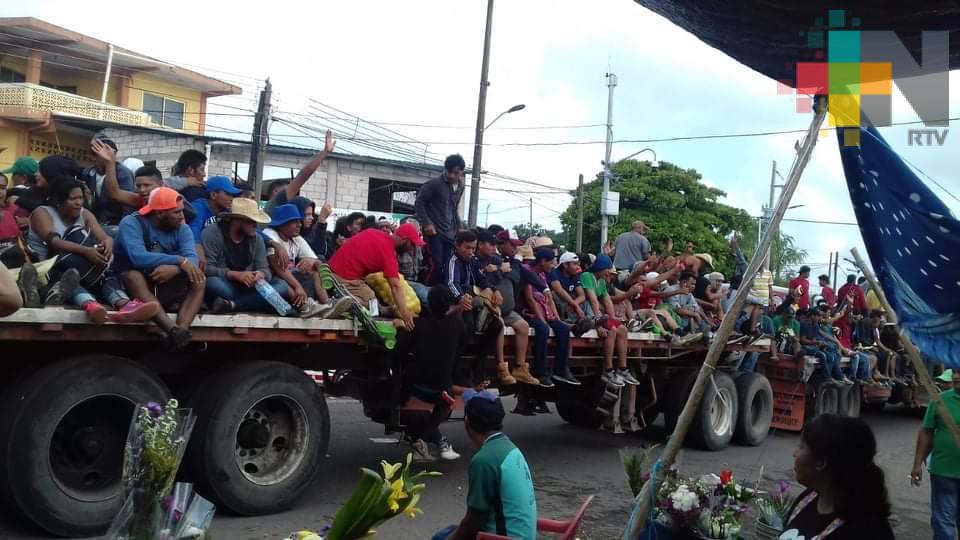 Llega segunda Caravana de Migrantes a Sayula de Alemán