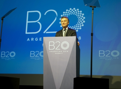 Macri inaugura cumbre del Grupo de los 20