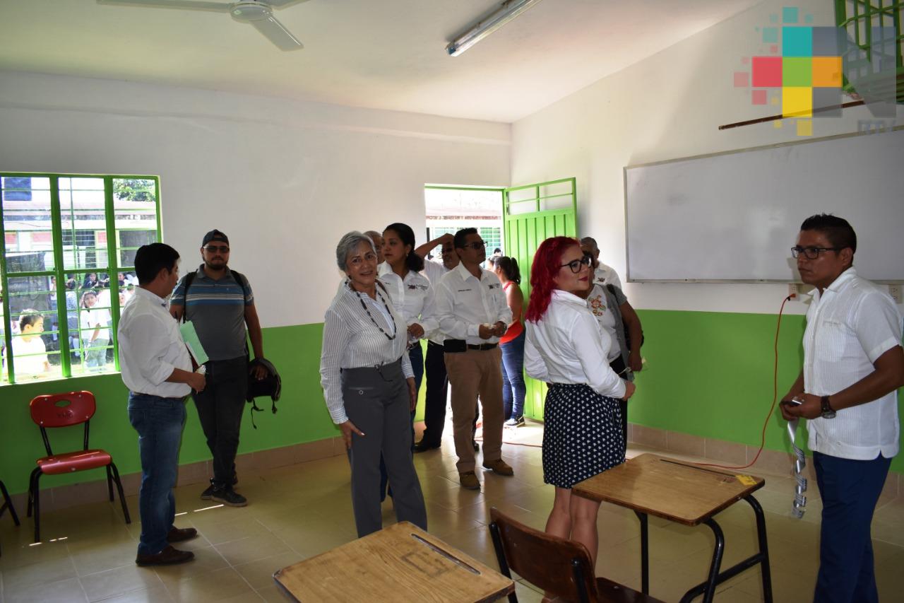 Rehabilitan escuelas dañadas por sismo en Tlapacoyan
