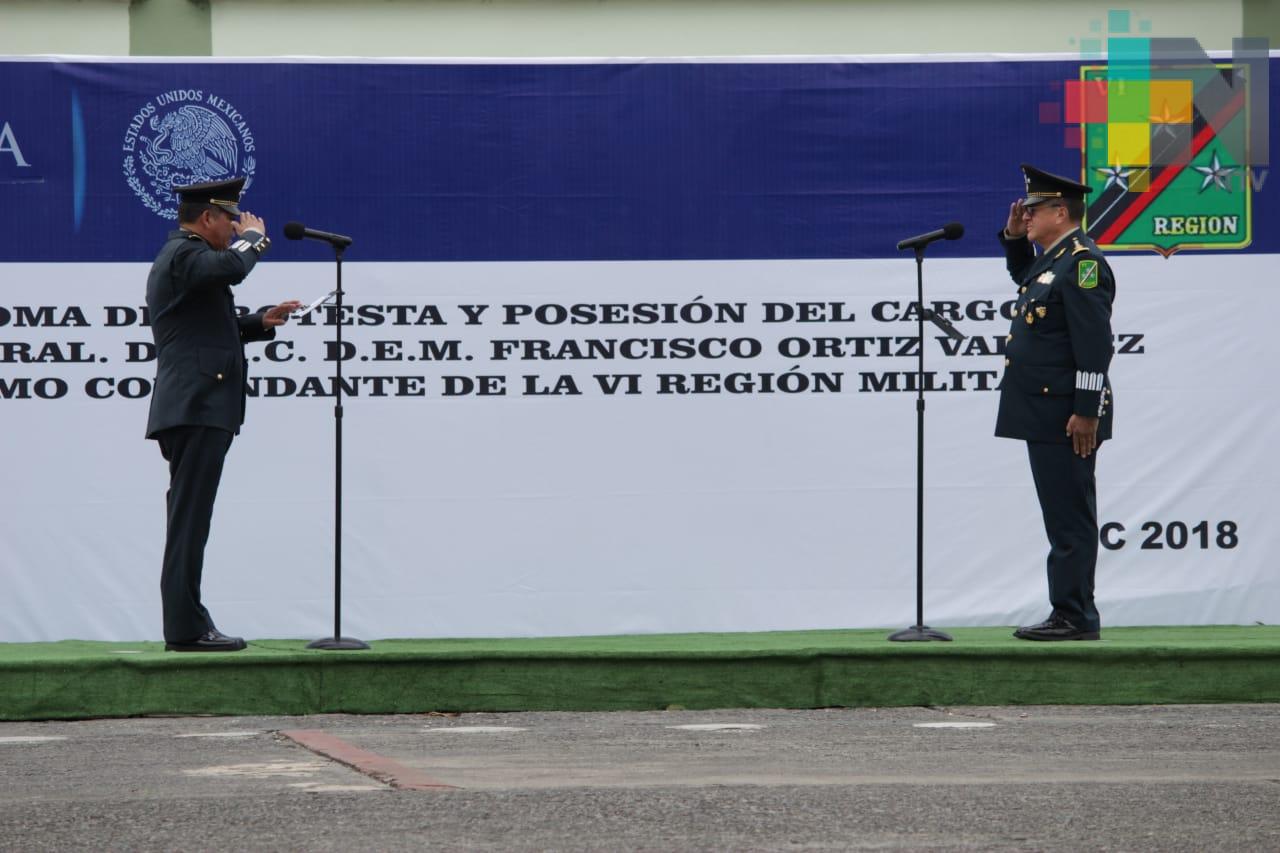 General Francisco Ortiz Valadez, nuevo Comandante de la VI Región Militar