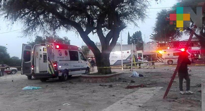 Asciende a seis decesos por explosión de pirotecnia en Tequisquiapan