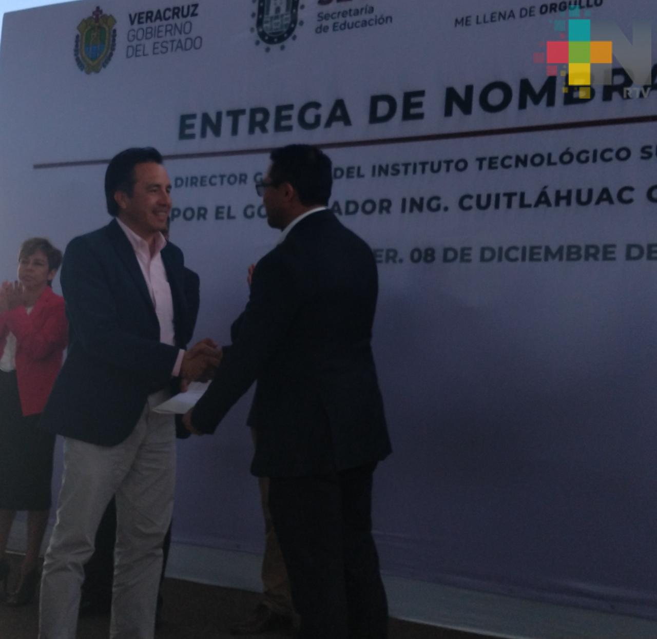 Nombra el gobernador Cuitláhuac García a Antonio Janoary Alemán Chang Director General del ITS de Perote