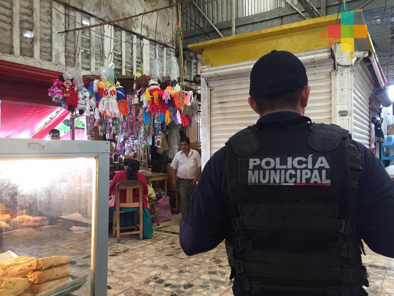 Refuerzan seguridad en el Mercado Morelos, en Coatzacoalcos