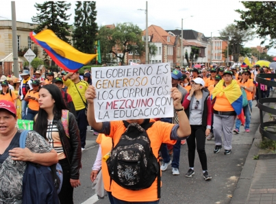 Universitarios colombianos mantienen paro en demanda de más presupuesto