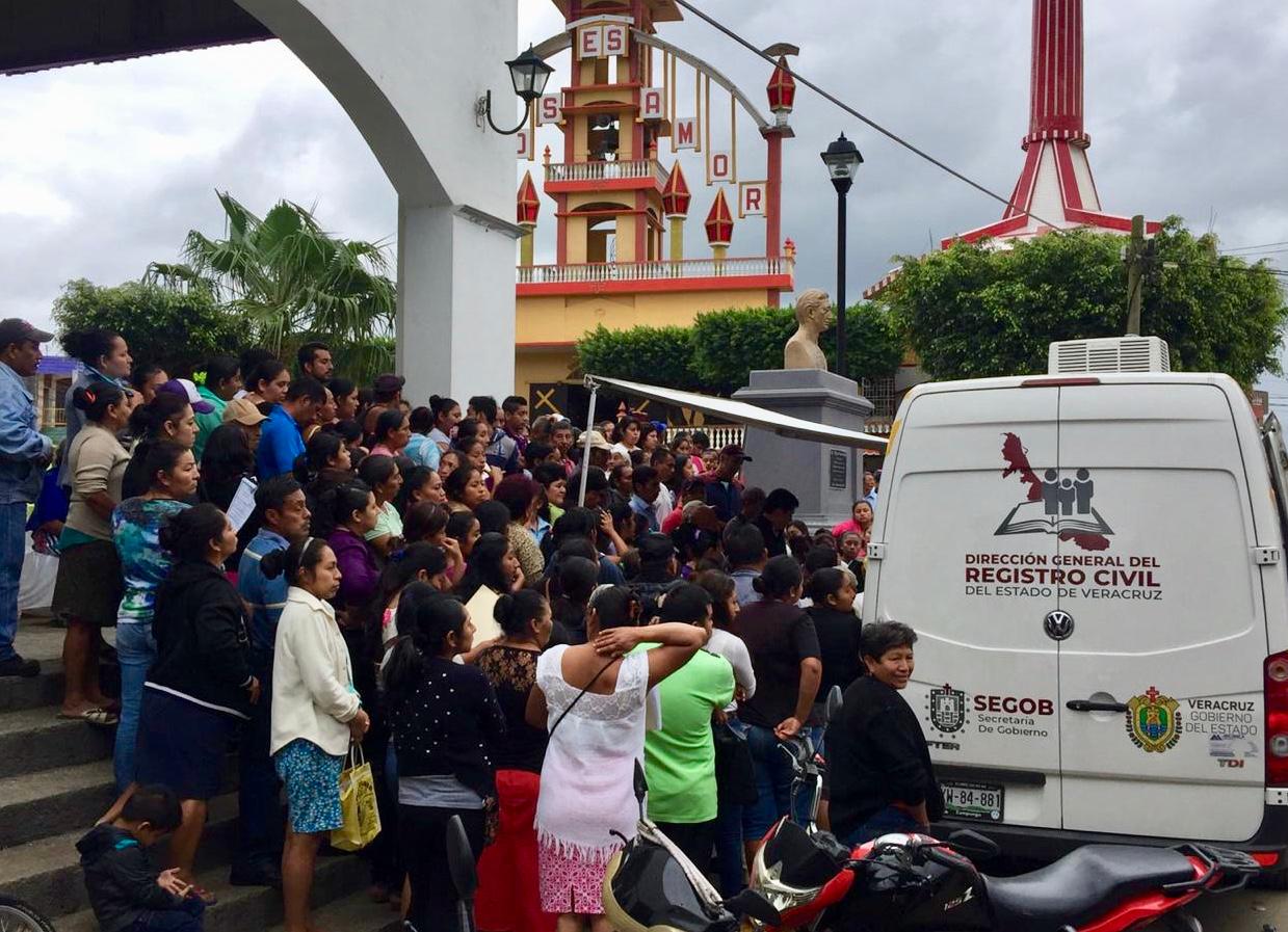 Casi 3 mil trámites en Jornada Itinerante del Registro Civil