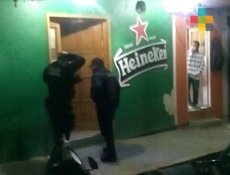 En Huayacocotla se realizó operativo de seguridad en bares y cantinas
