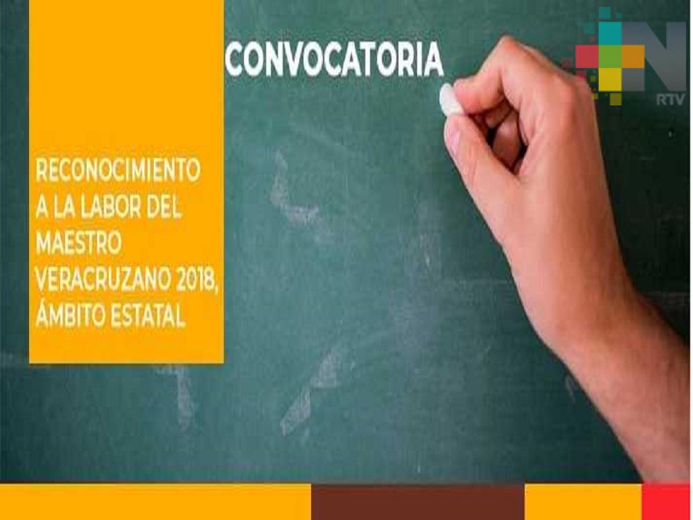 Abierta convocatoria para reconocer la Labor del Maestro Veracruzano