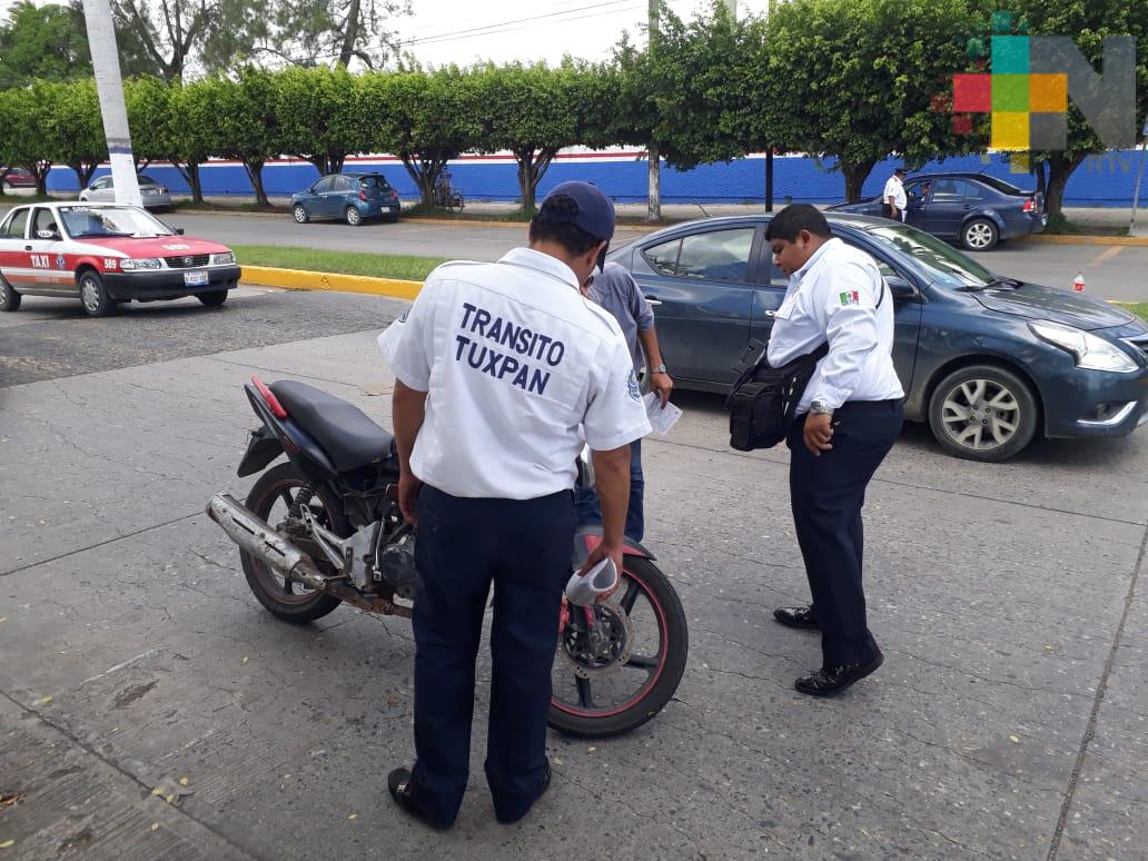 Aplican operativos sorpresa a motociclistas, en Tuxpan
