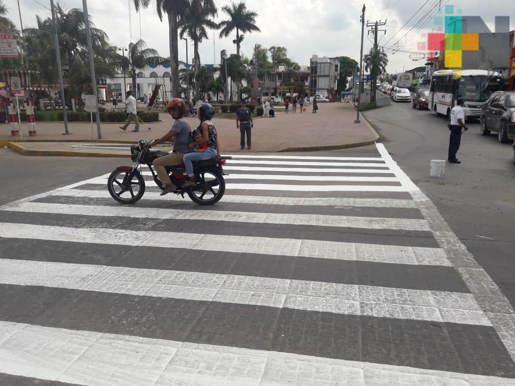 Inicia balizamiento de calles en Martínez de la Torre