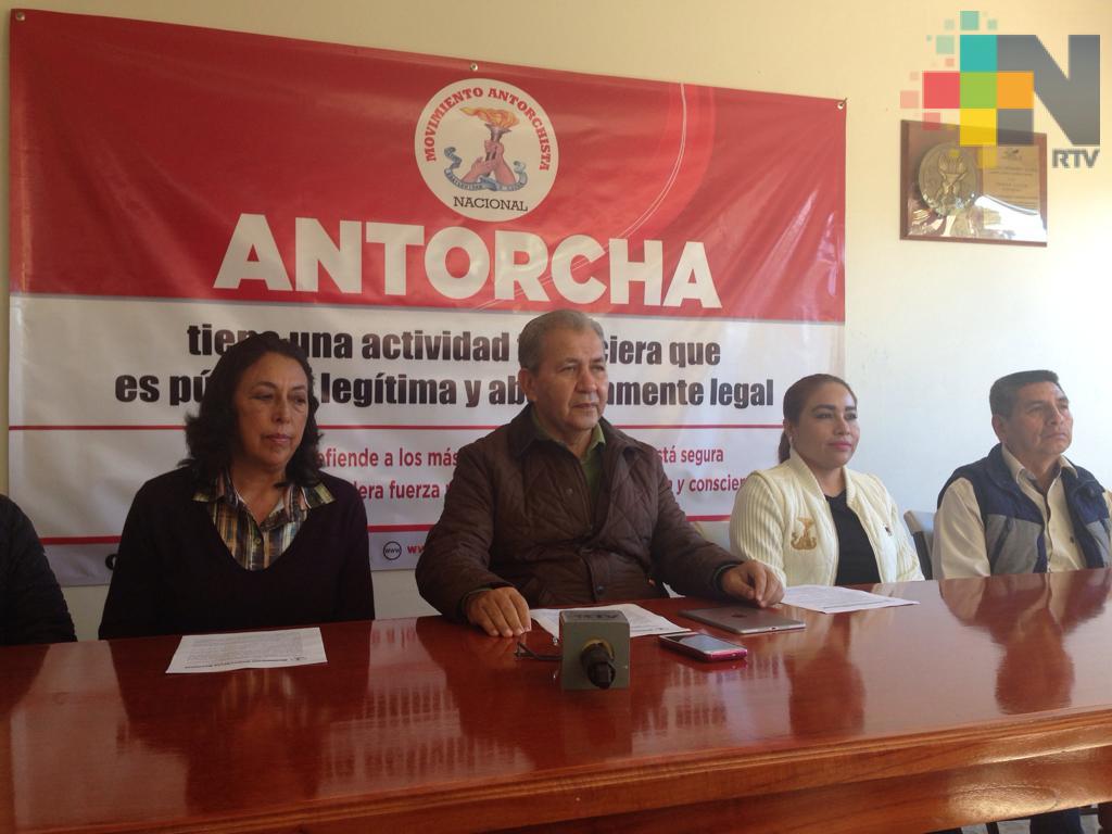 Negocios del movimiento antorchista son legales: Samuel Aguirre