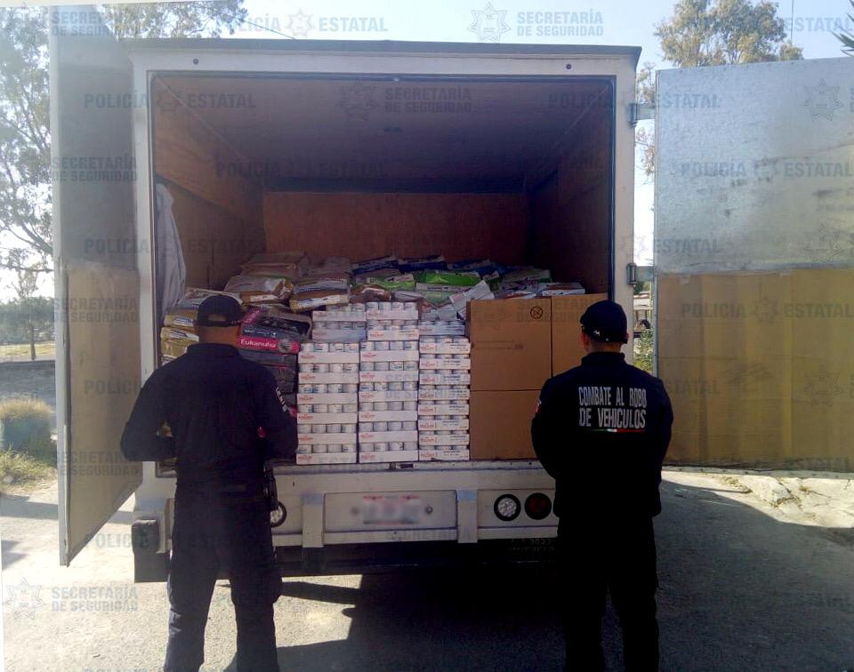 Recuperan policías estatales mercancía robada, valuada en medio millón de pesos