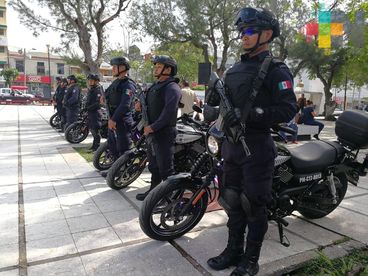 Entregan 13 motocicletas a la policía municipal de Coatzacoalcos