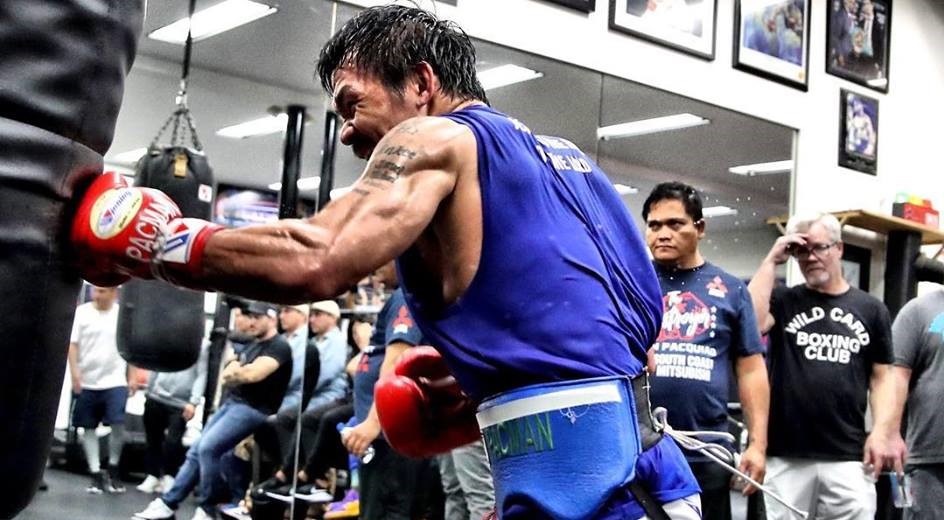 Manny Pacquiao expone título mundial en Las Vegas