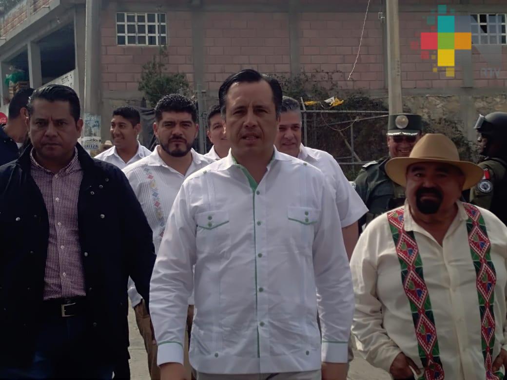 Mejorar la seguridad en la sierra de Zongolica: Cuitláhuac García