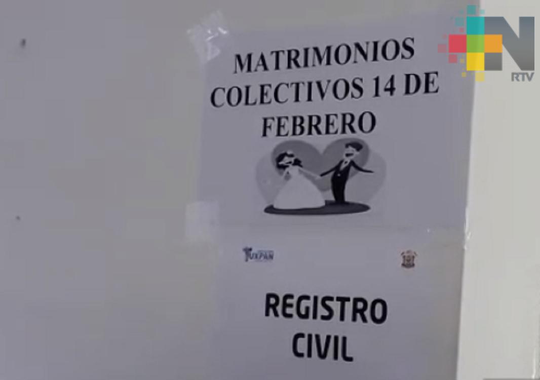 Gran aceptación de la campaña Bodas Colectivas en Tuxpan