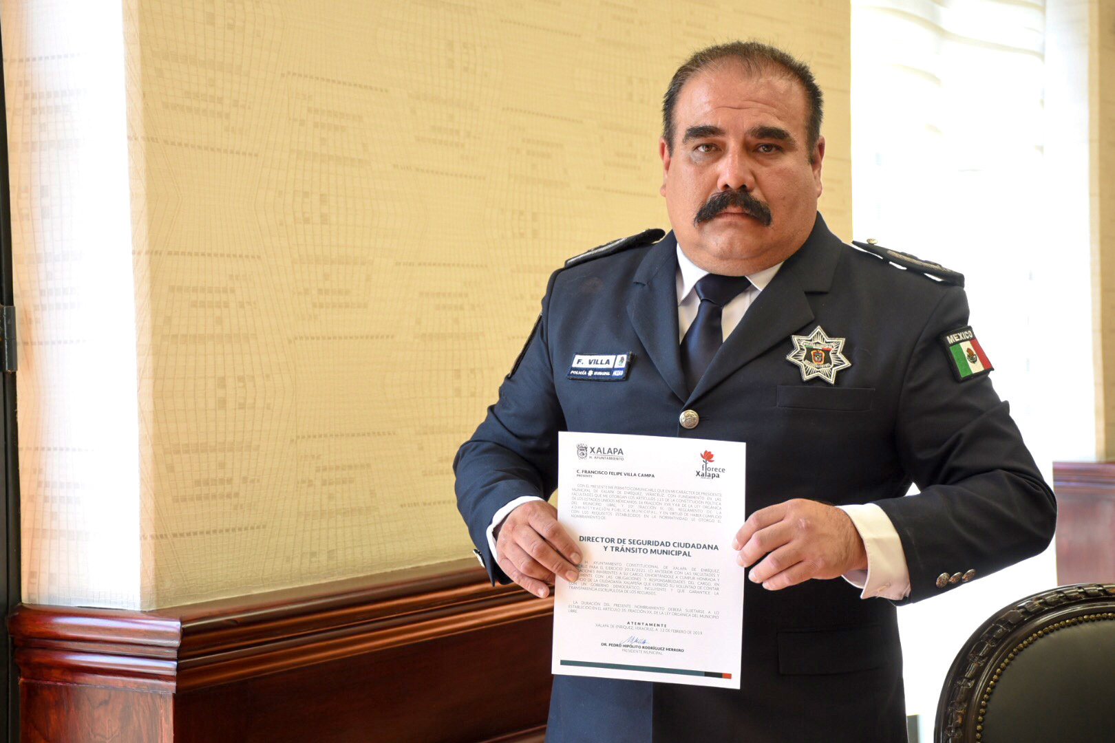 Nuevo director de la Policía Municipal de Xalapa es veracruzano, oriundo de Poza Rica