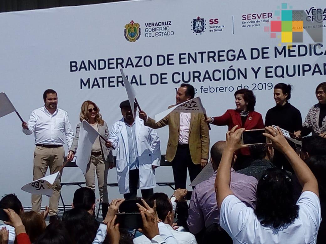 Buscará gobernador de Veracruz cumplir con un 90% del abasto de medicamentos