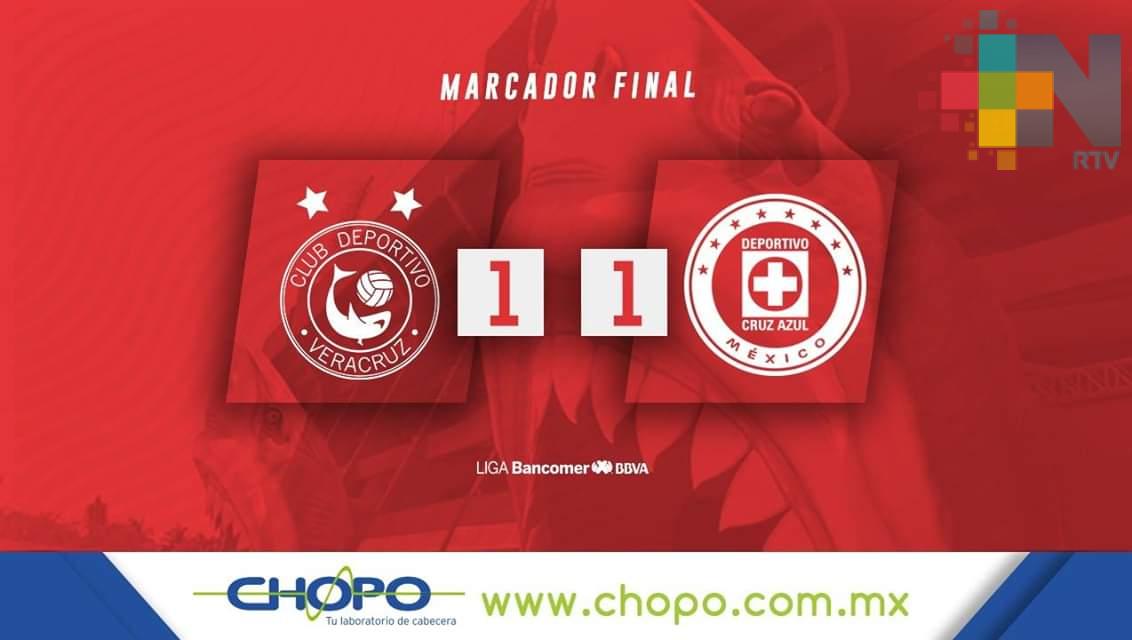 «Chuy», Corona y Jurado evitan triunfo de Cruz Azul ante Tiburones Rojos