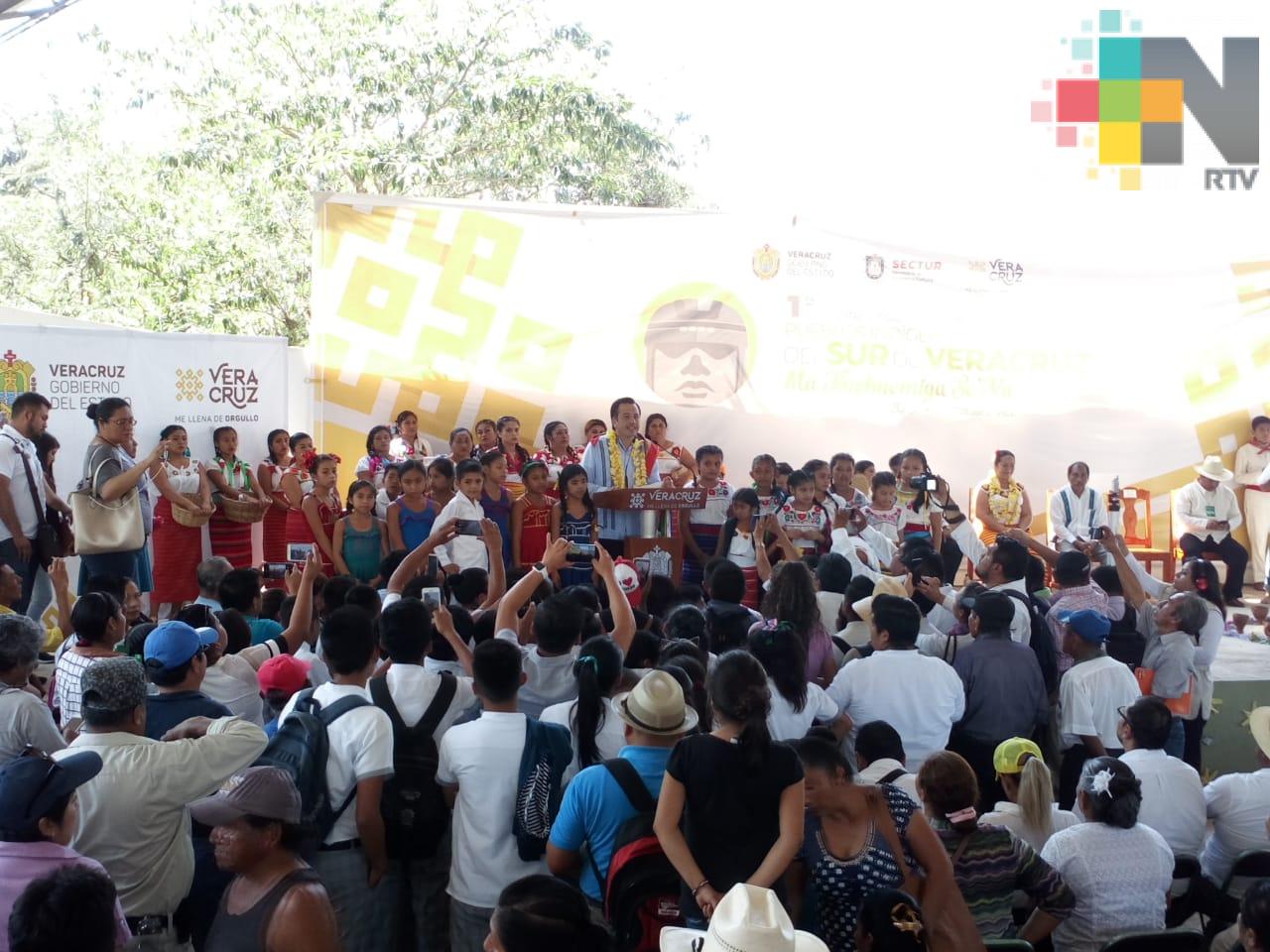 Encabeza el gobernador Cuitláhuac encuentro de pueblos indígenas en el sur de Veracruz