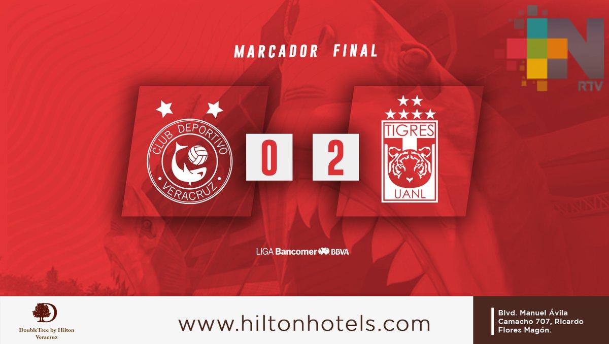 Tigres resuelve hacia el final y derrota 2-0 a Veracruz
