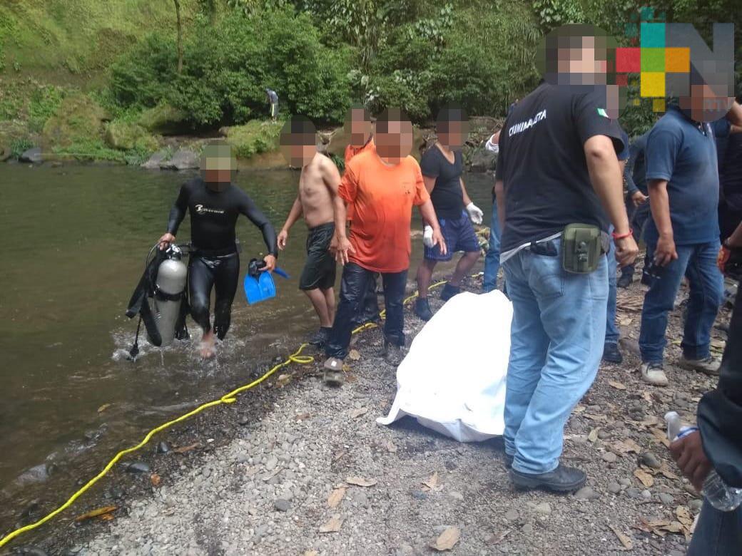 Rescata Fuerza Civil cuerpo de joven ahogado, en Teocelo