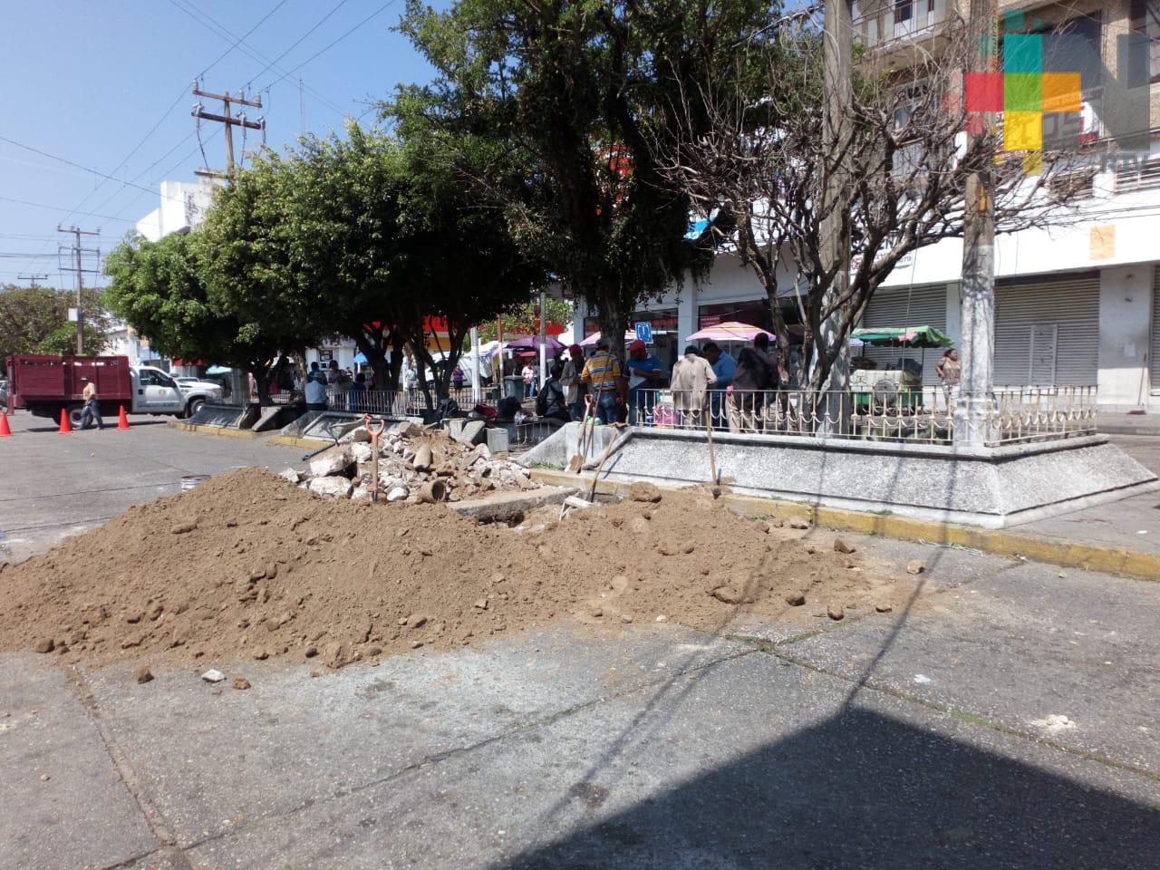 Reparan tuberías en Coatzacoalcos
