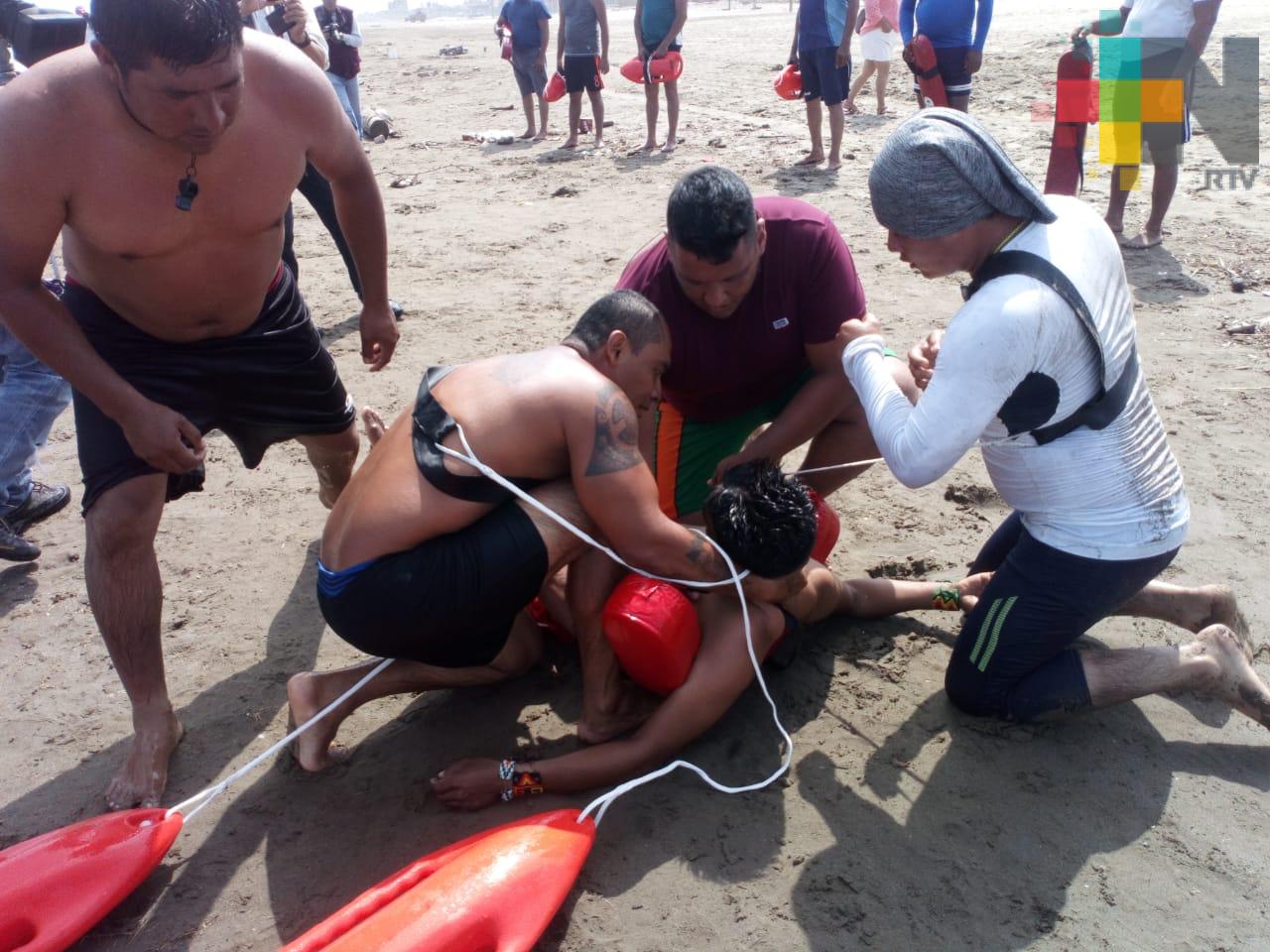 En el sur de Veracruz imparten capacitación en Técnicas de Rescate en Mar Abierto