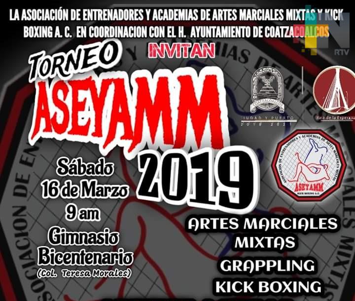 Convocan a Torneo ASEYAMM 2019, de Artes Marciales Mixtas