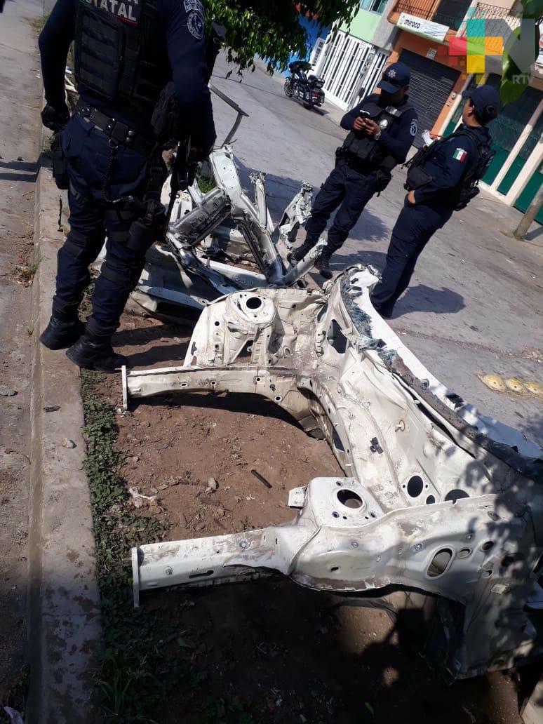 Detiene SSP a vendedor de autopartes robadas, en Xalapa