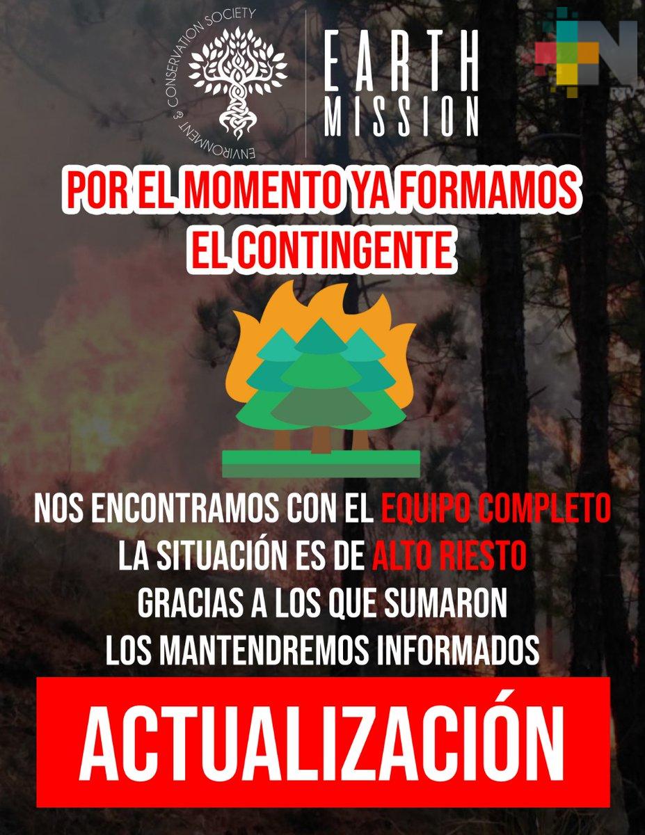 Informa PC que están completos contingentes de voluntarios convocados por expertos tras incendio forestal
