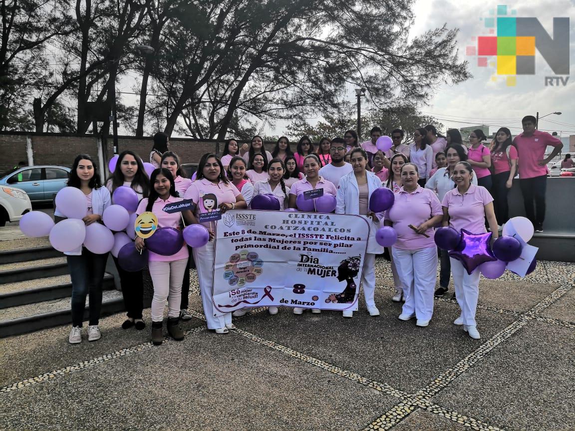 Personal del ISSSTE Coatzacoalcos conmemoró el Día Internacional de la Mujer