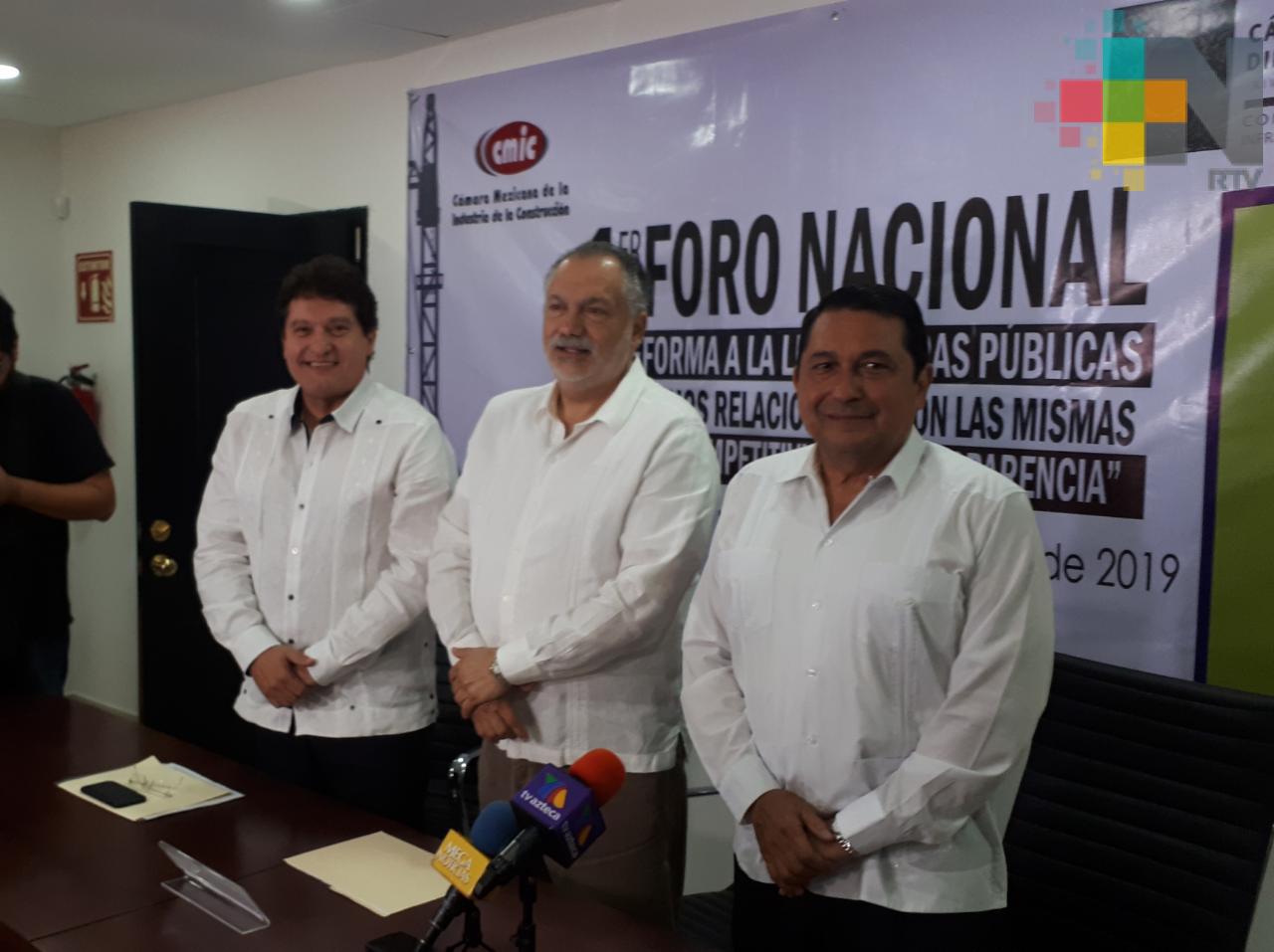 Realizarán Foro Nacional para reformar la ley de Obras Públicas