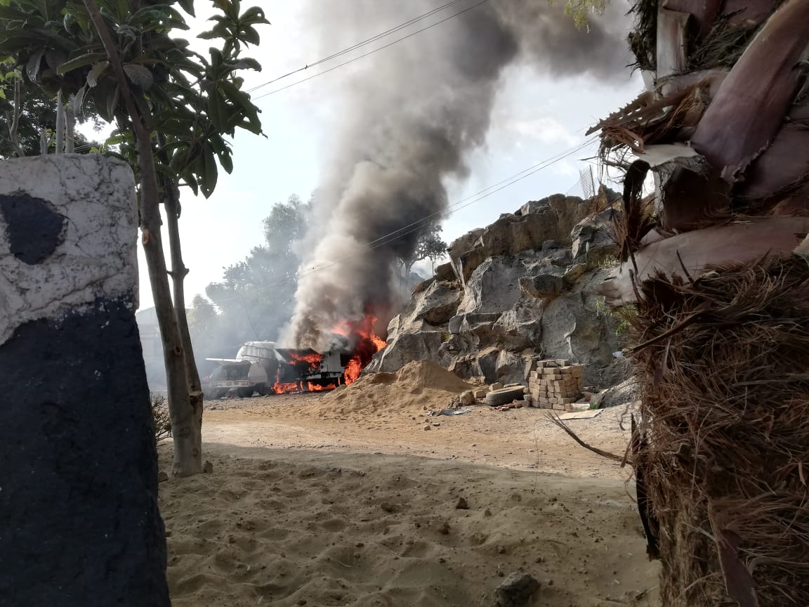 Cóndores trasladan a heridos por explosión de pipa en Milpa Alta