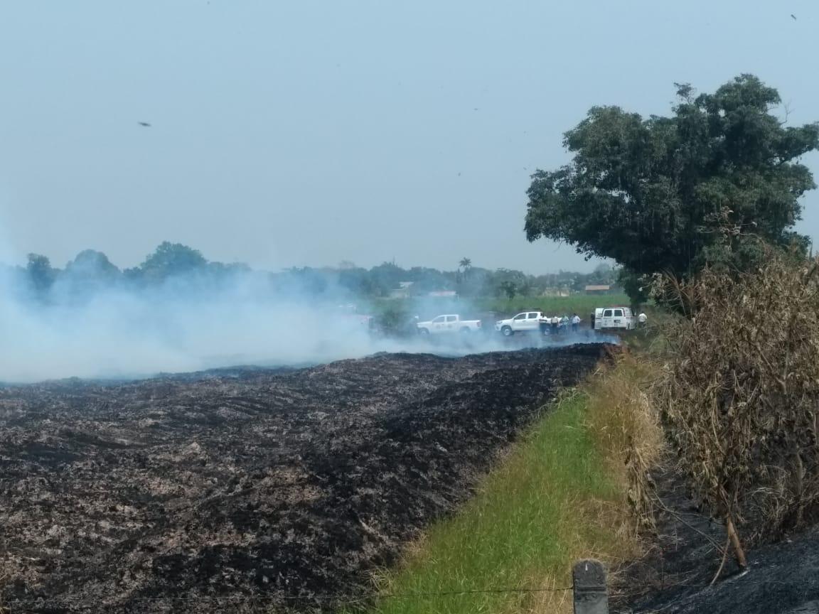 Cierran a la circulación en el Libramiento de Cardel para combatir incendio