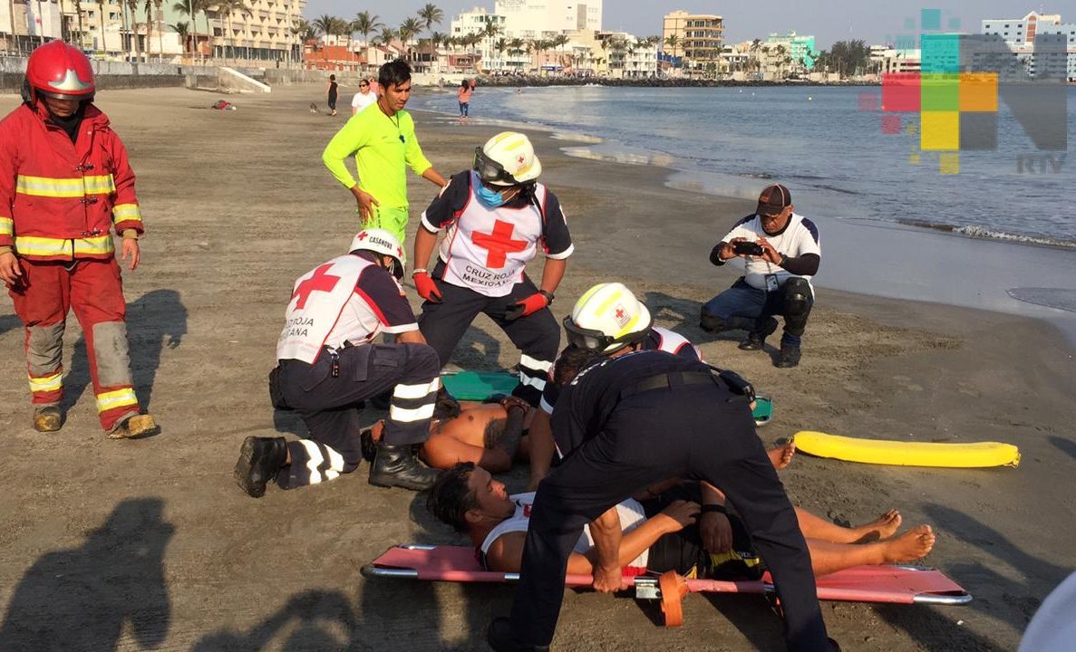 Realizan simulacro de tsunami en la playa Regatas del municipio de Veracruz