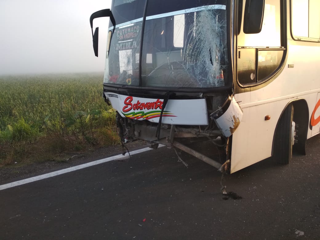 Neblina provoca accidentes en la carretera Coatzacoalcos-Minatitlán