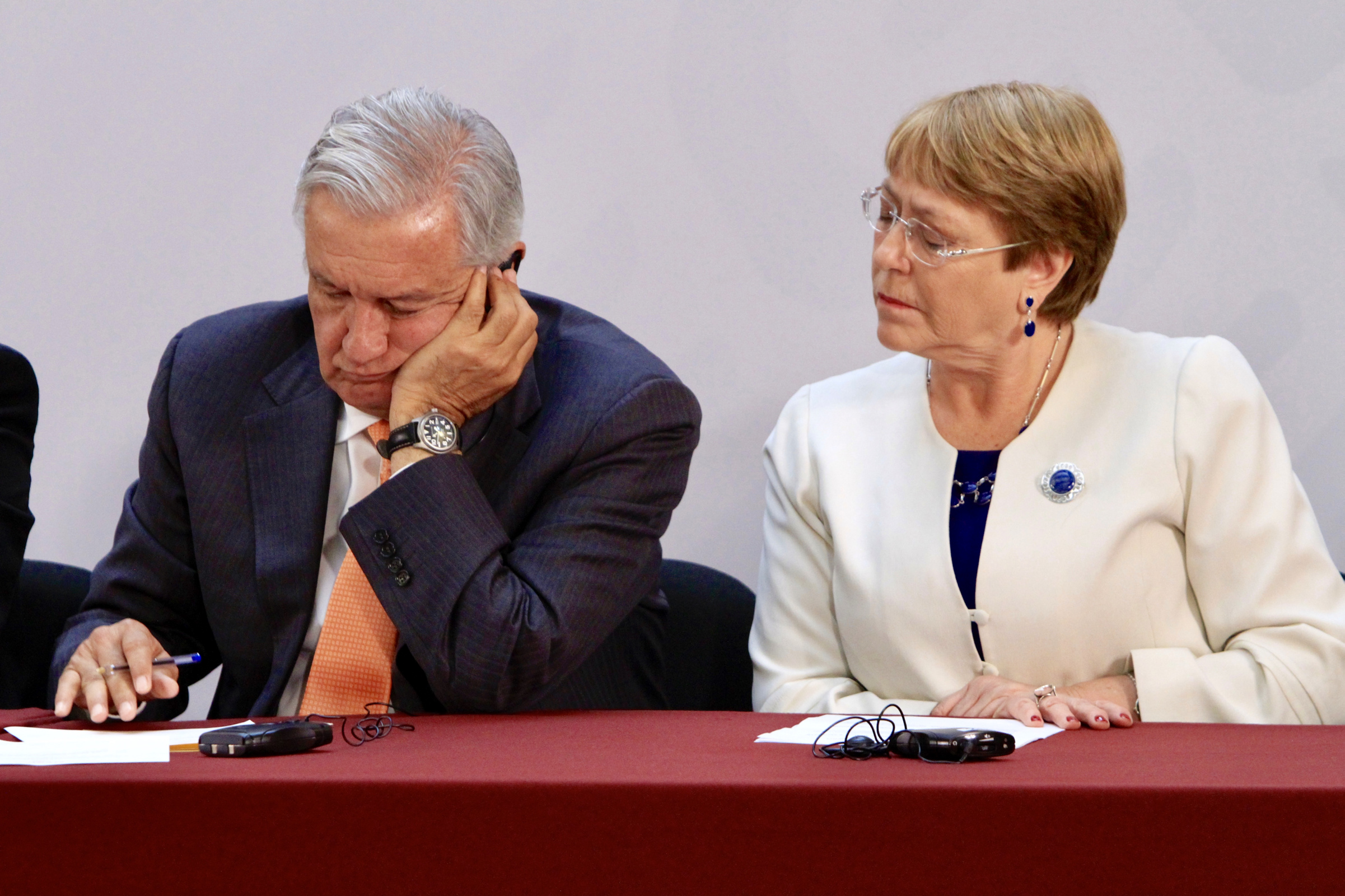 AMLO y Bachelet en su segunda reunión