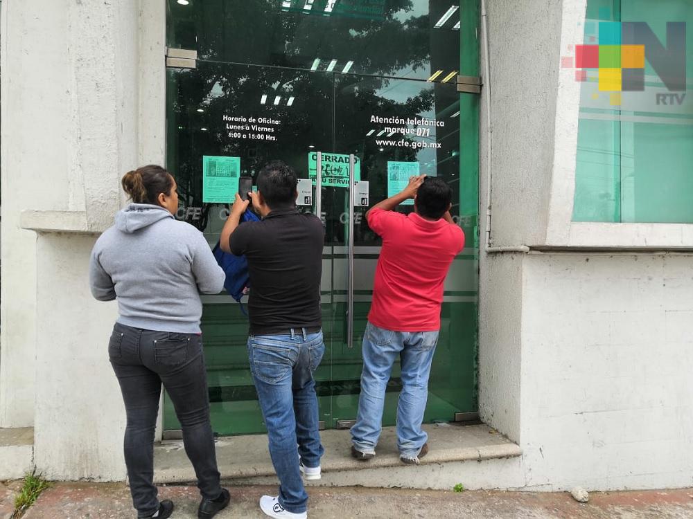 CFE cierra sus oficinas en Coatzacoalcos sin especificar motivo