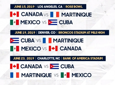 México enfrentará a Canadá, Martinica y Cuba en Copa Oro