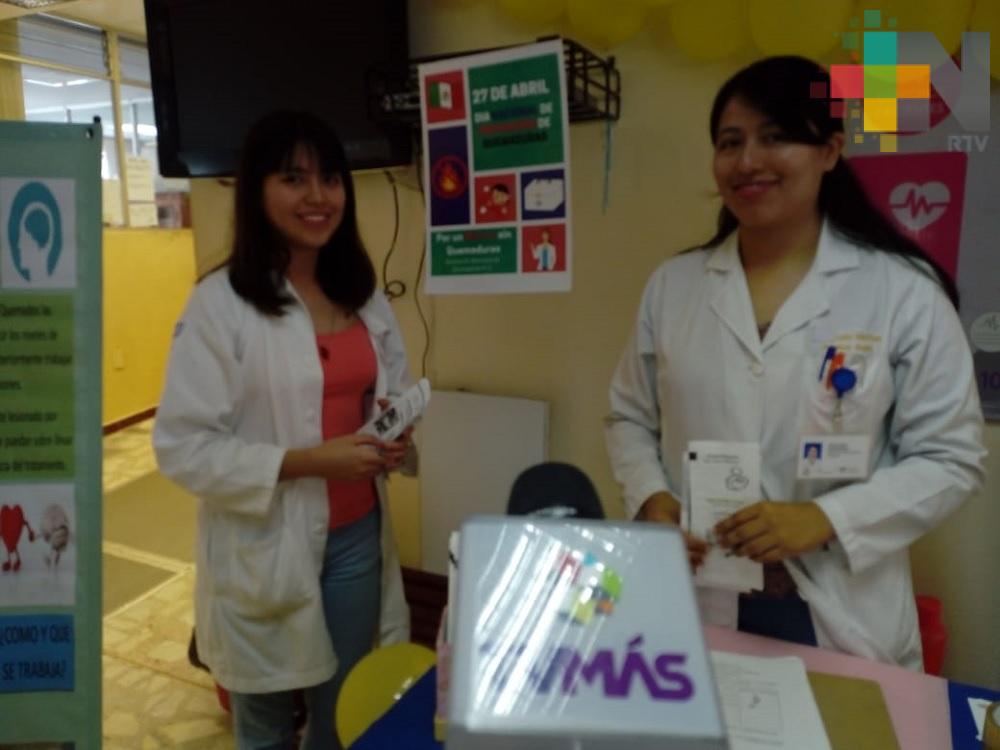 Instalan módulo de orientación para prevenir quemaduras en Hospital Regional de Xalapa