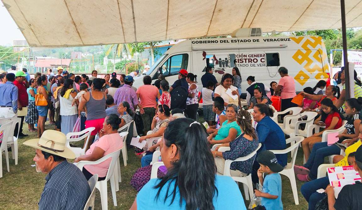 Brigada itinerante de la Secretaría de Gobierno, brindó apoyo a municipios del norte de Veracruz